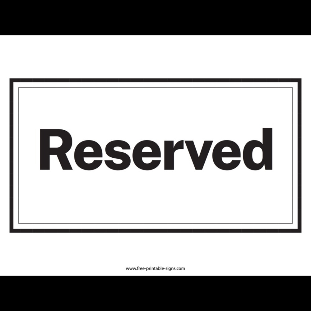 Reserved listing